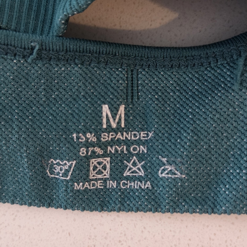 Seamless Teal Green Convertible Support Sports Bra - Picture 3 of 3